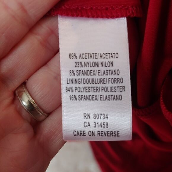 NWT BCBGMaxAzria stunning red gown med - Picture 12 of 13